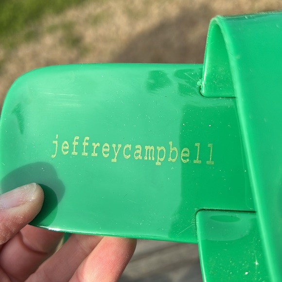 Jeffrey Campbell Green Jelly Sandals 8 - Picture 2 of 5